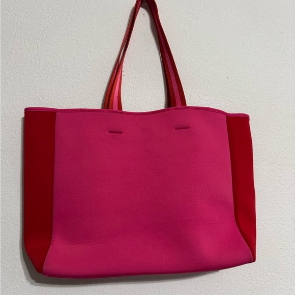 SUMMERSALT Neoprene Pink & Red Beach Pool Bag Tote - Picture 3 of 8